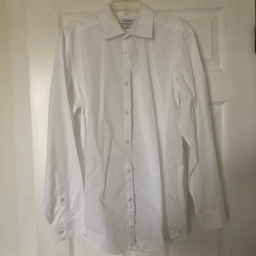 Calvin klein mens white dress shirt M 15.5 32/33.